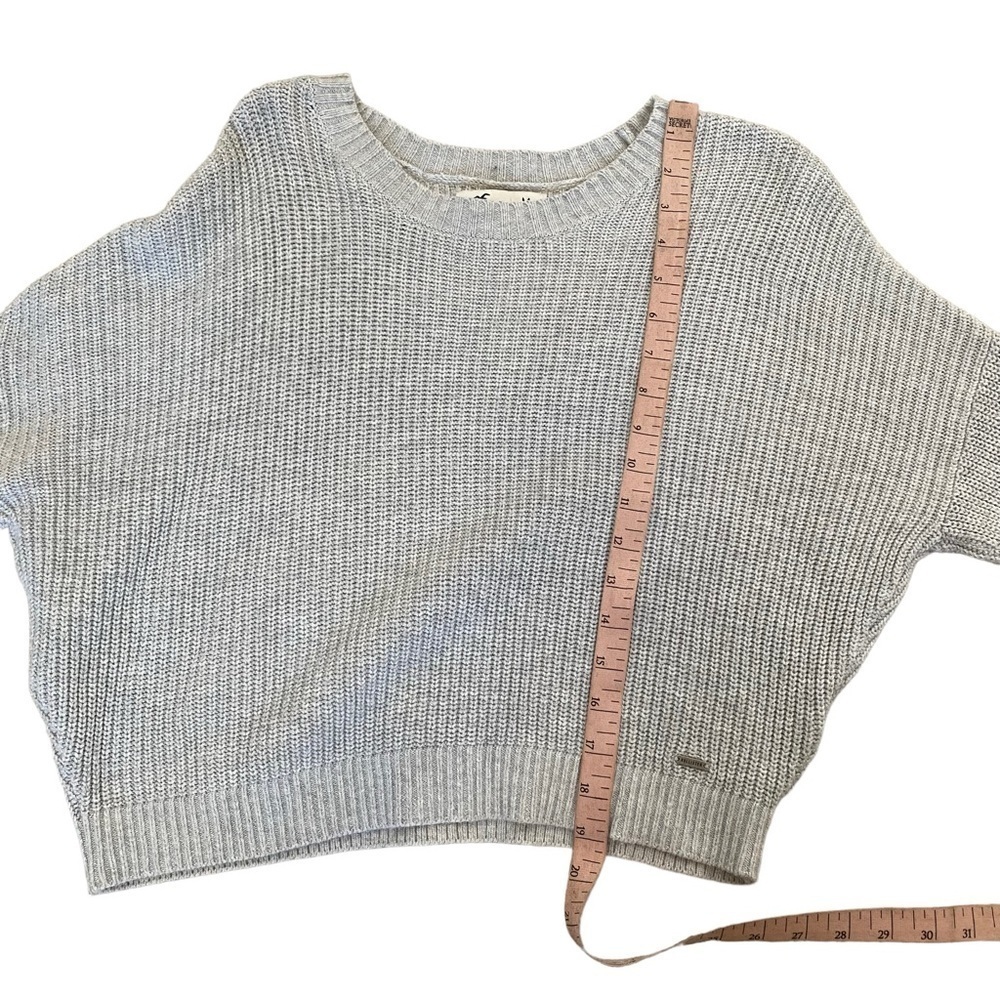 Hollister Drop Shoulder Lightweight Women’s Medium Gray Sweater - Picture 7 of 8